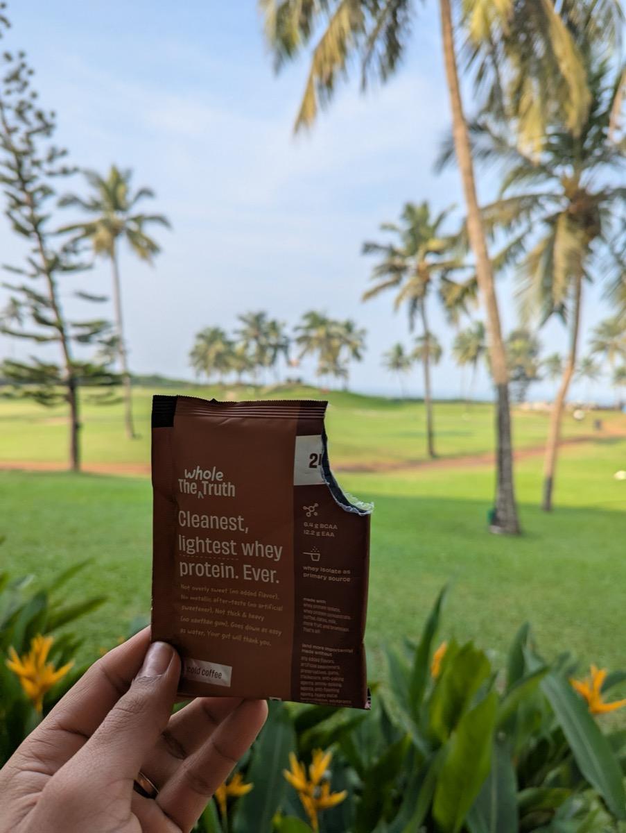 Whey protein sachet for travel