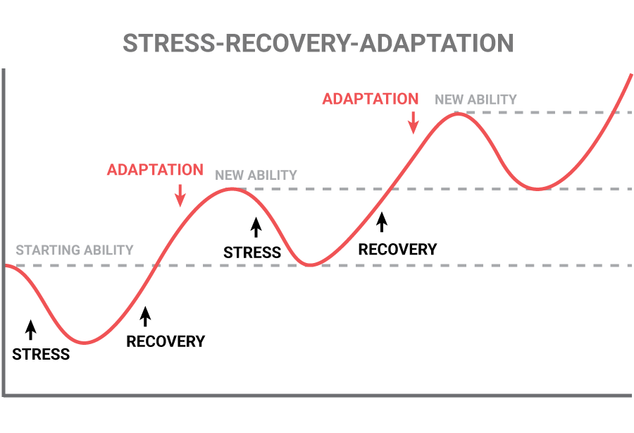 Chart showing the Stimulus-Recovery-Adaptation curve